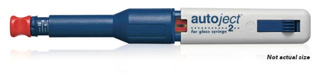 An image of the autoject®2 for glass syringe used for administration and usage of COPAXONE®.
