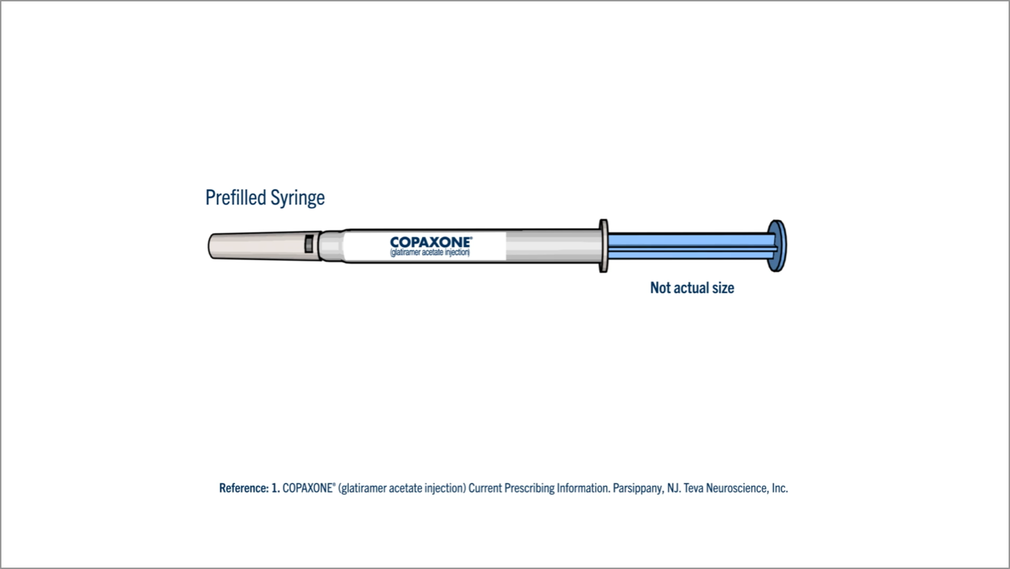 COPAXONE® prefilled syringe. COPAXONE® prefilled syringe.
